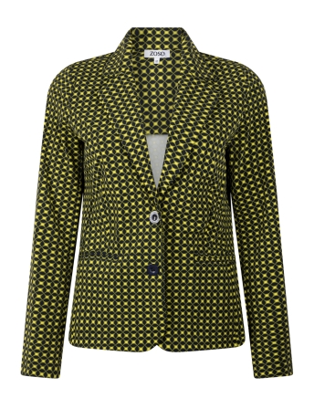 Zoso Blazer DION PRINTED TRAVEL BLAZER 234 0008/0029 NAVY LIME