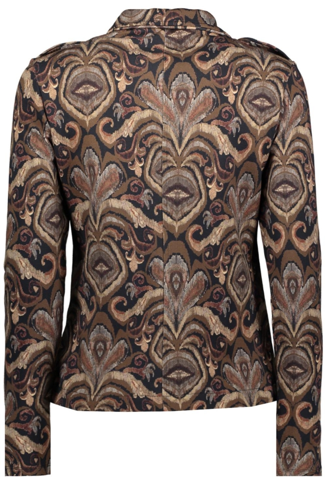 SKY DIGITAL PRINTED SWEAT JACKET 235 0142 BROWN/BLACK