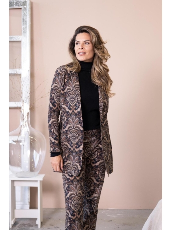 Zoso Blazer JILL PRINTED BLAZER 235 0142 BROWN/BLACK
