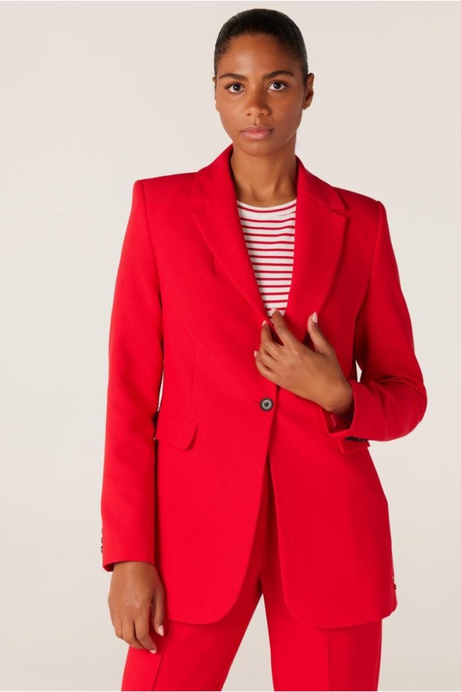 CANNES SS24 WQ238 WOVEN BLAZER 000301 RED