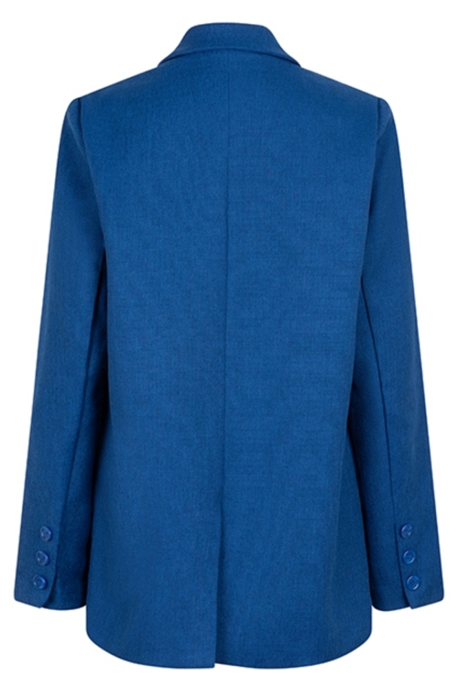 Lofty Manner blauwe dames blazer | Achteraanzicht