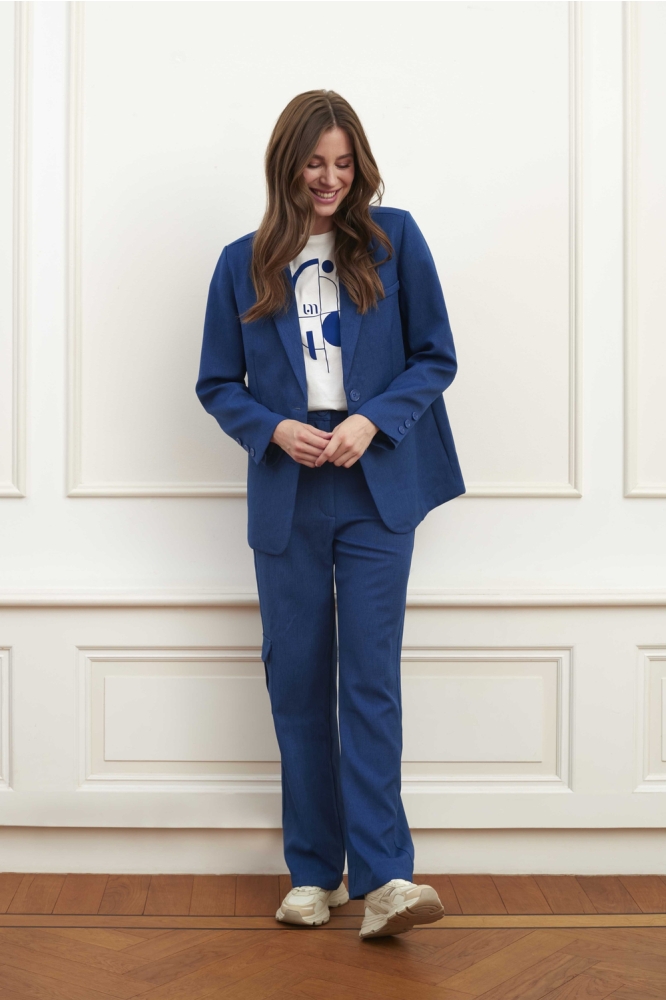 Lofty Manner blauwe dames blazer | Model