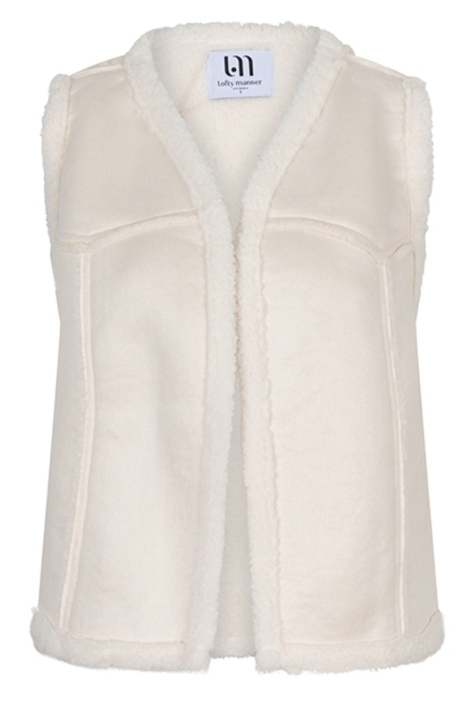Lofty Manner witte dames gilet | Vooraanzicht