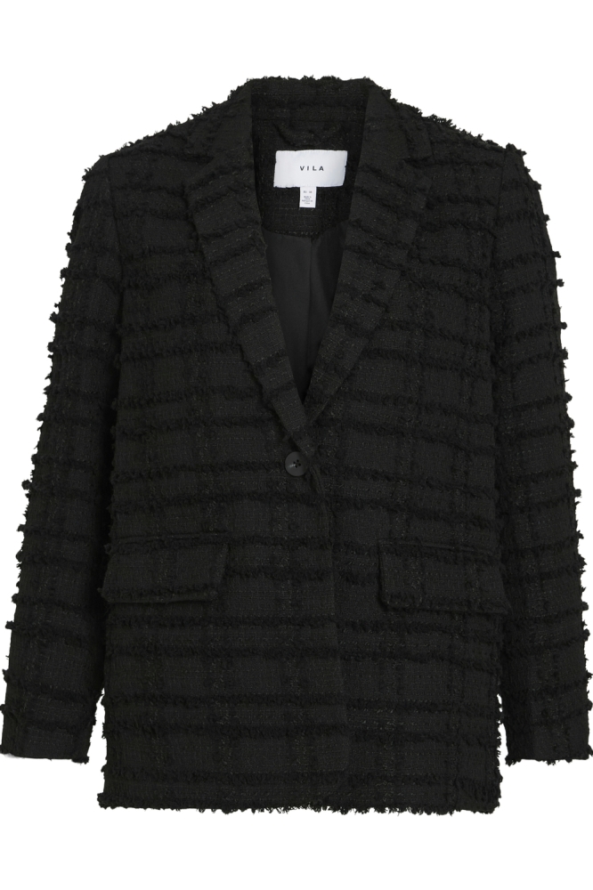 Vila zwarte dames blazer | Vooraanzicht