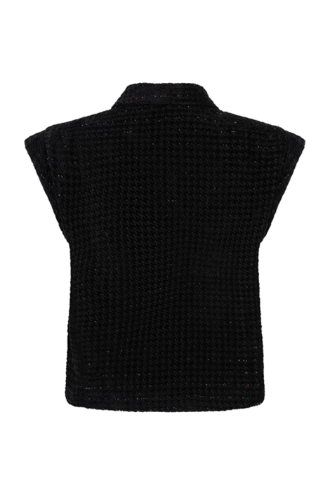 Lofty Manner zwarte dames gilet | Achteraanzicht
