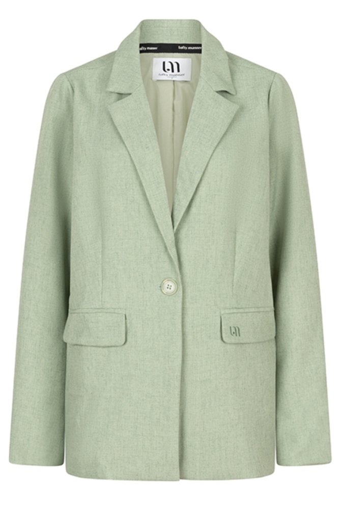 Lofty Manner groene dames blazer | Vooraanzicht