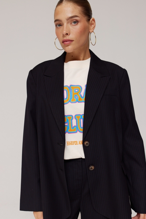 Harper & Yve zwarte dames blazer | Close up
