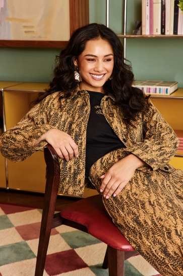 Lofty Manner Jas JACKET MARIA Feathers Print