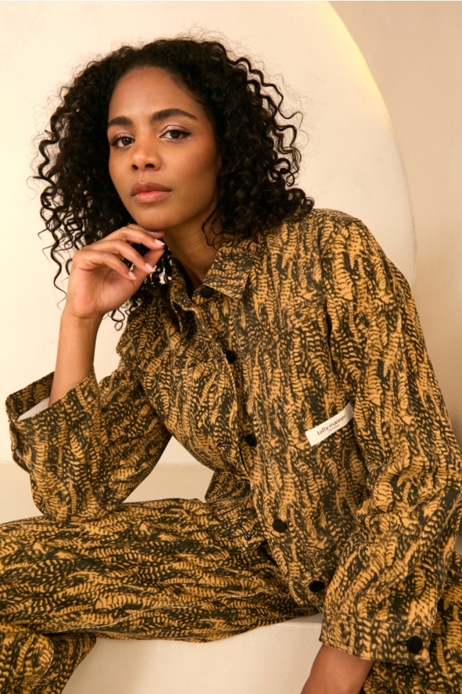 Lofty Manner multi color dames jas | Model vooraanzicht