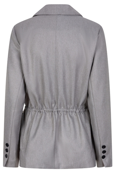Lofty Manner grijze dames blazer | Achteraanzicht