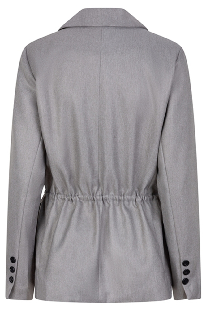 Lofty Manner grijze dames blazer | Achteraanzicht