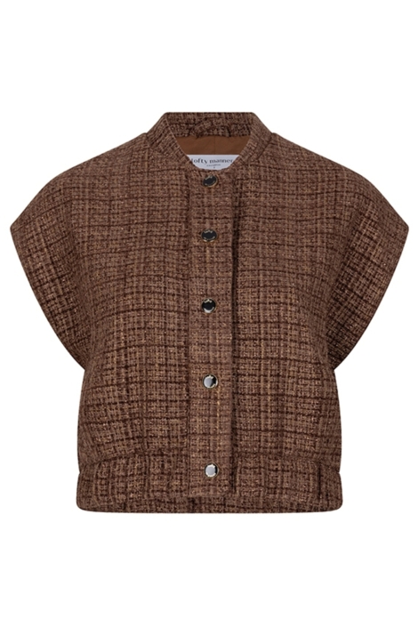 Lofty Manner bruine dames gilet | Vooraanzicht