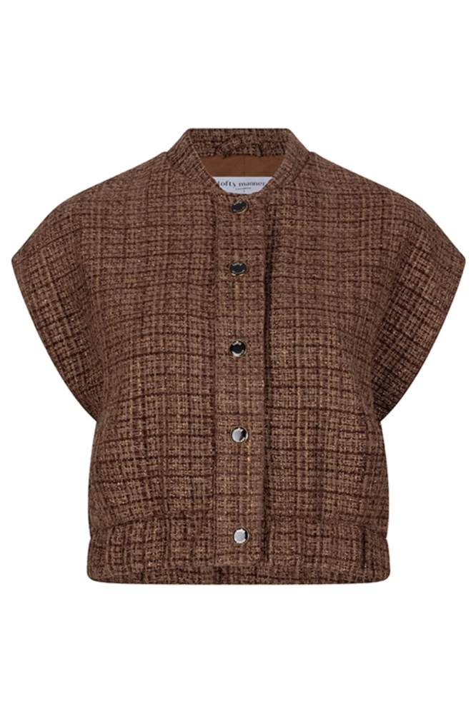 Lofty Manner bruine dames gilet | Vooraanzicht
