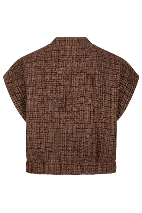 Lofty Manner bruine dames gilet | Achteraanzicht