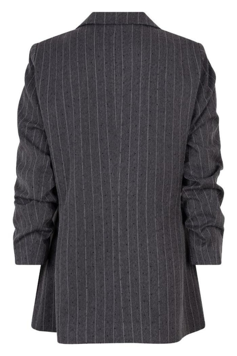 EsQualo grijze dames blazer | Achteraanzicht