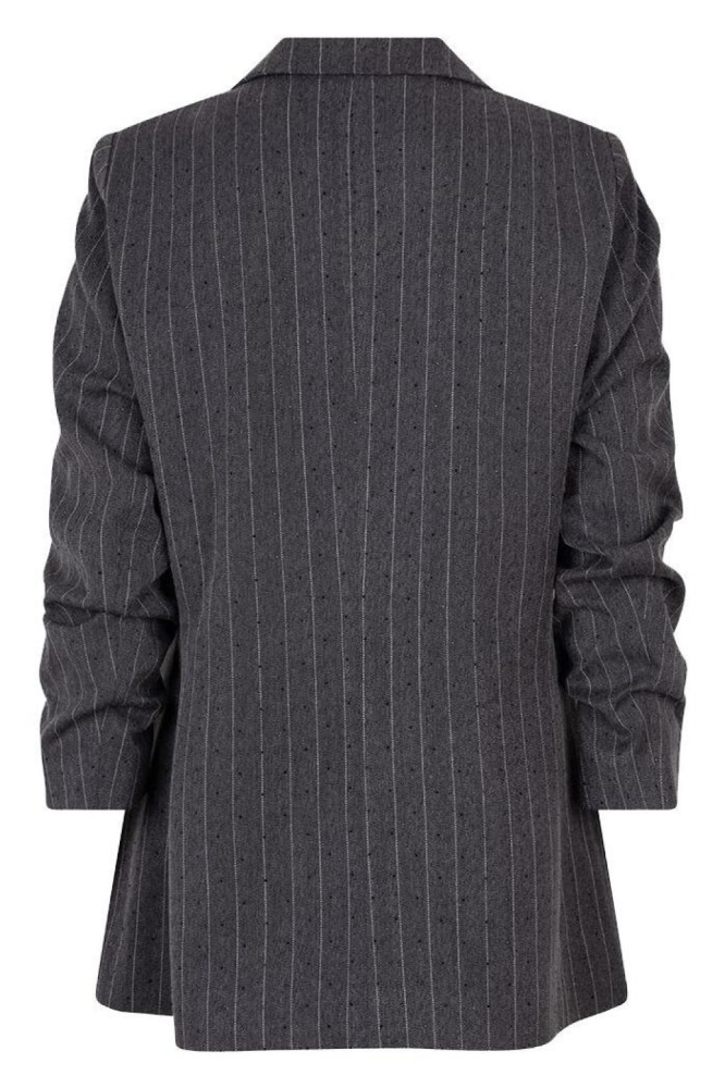 EsQualo grijze dames blazer | Achteraanzicht