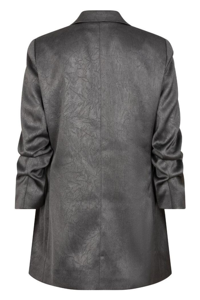 EsQualo grijze dames blazer | Achteraanzicht