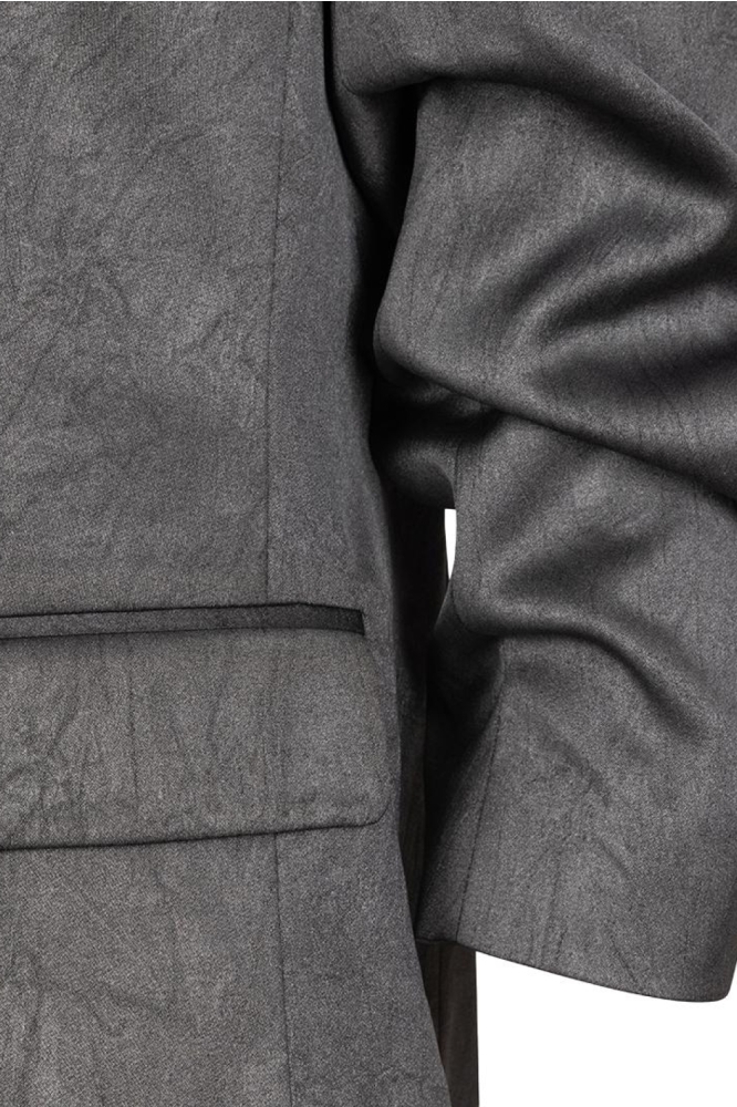 EsQualo grijze dames blazer | Close up