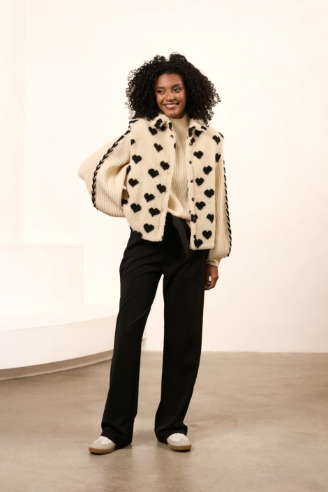 Lofty Manner beige dames gilet | Model