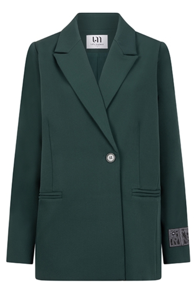 Lofty Manner groene dames blazer | Vooraanzicht