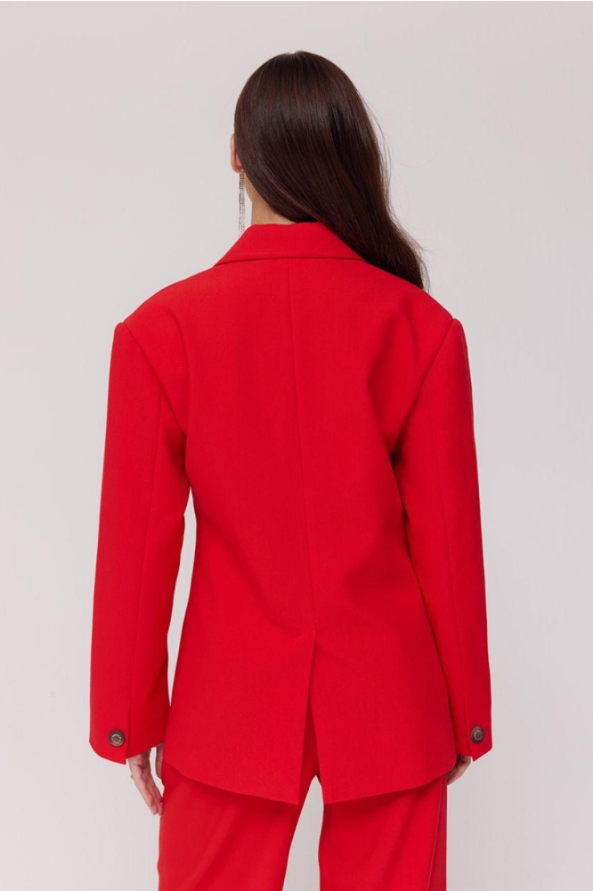Harper & Yve rode dames blazer | Model achteraanzicht