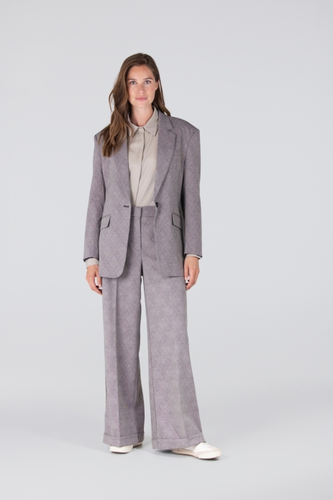 Juffrouw Jansen zwarte dames blazer | Model