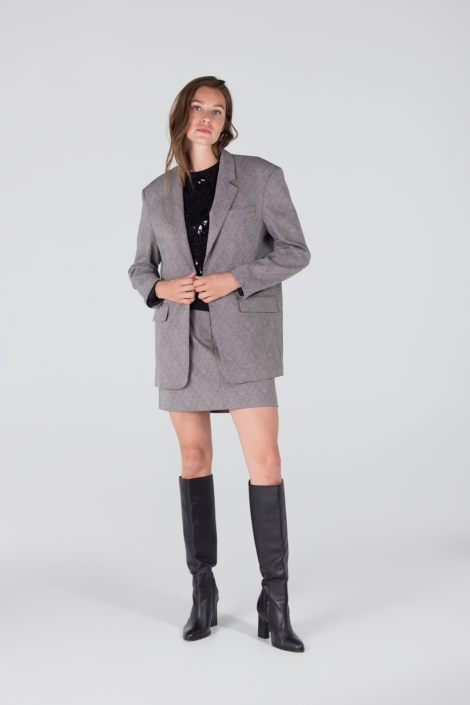 Juffrouw Jansen zwarte dames blazer | Model