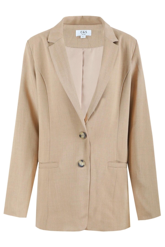 C&S The Label camel dames blazer | Vooraanzicht
