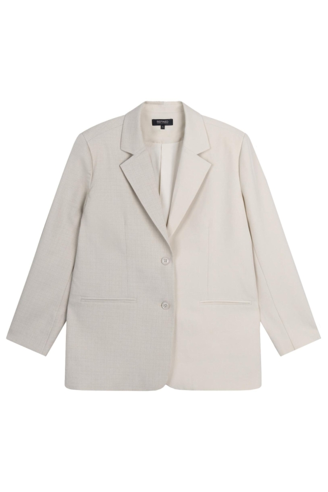 Refined Department beige dames blazer | Vooraanzicht