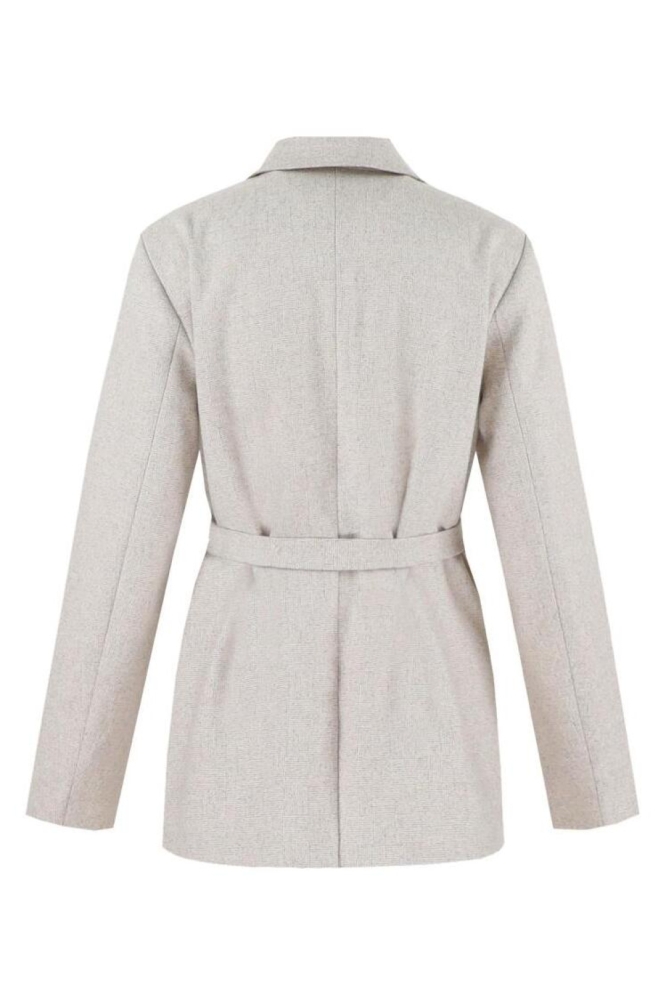 C&S The Label zand dames blazer | Achteraanzicht