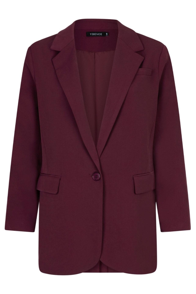 Ydence bordeaux dames blazer | Vooraanzicht