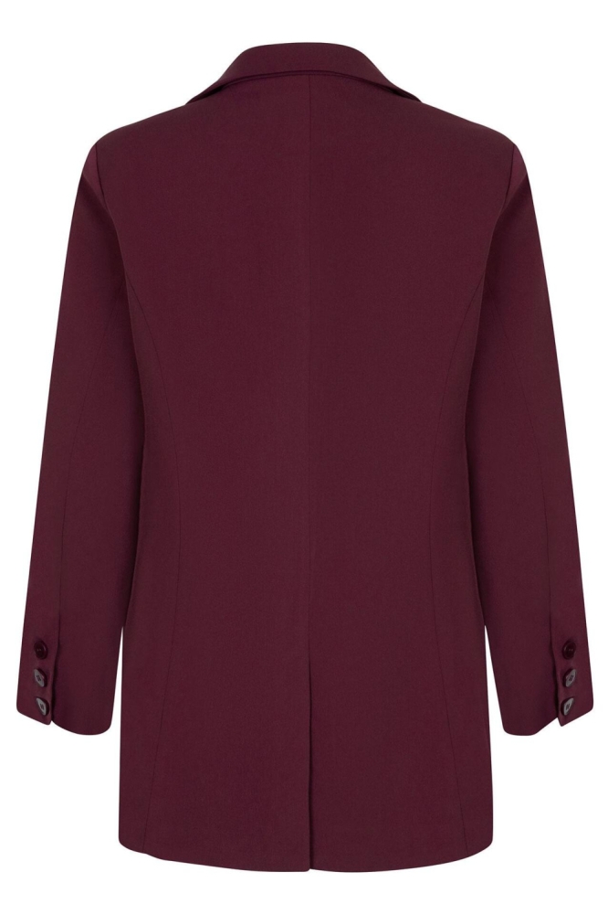Ydence bordeaux dames blazer | Achteraanzicht