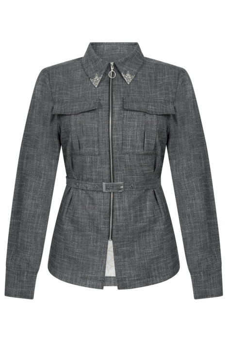 Aaiko zwarte dames blouse | Vooraanzicht