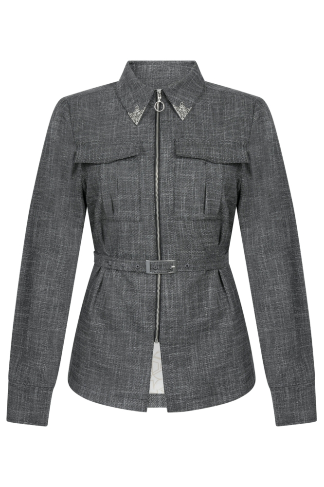 Aaiko zwarte dames blouse | Vooraanzicht