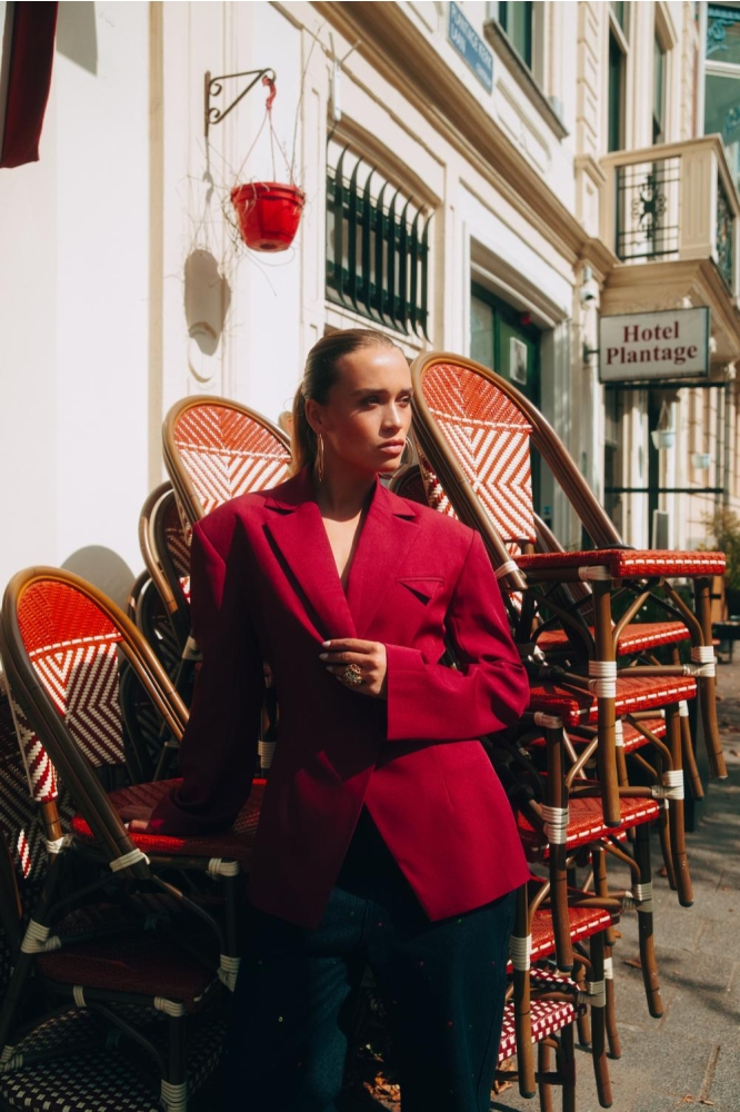 Refined Department bordeaux dames blazer | Sfeerbeeld, In situatie