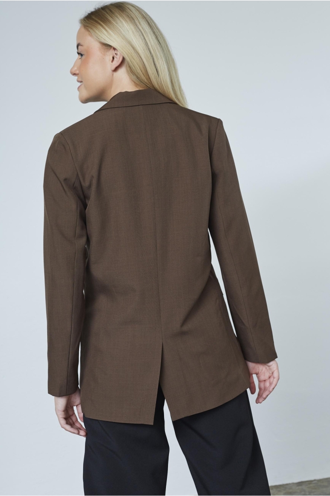 SisterS point bruine dames blazer | Model achteraanzicht