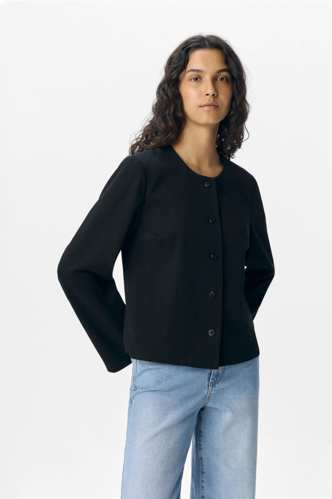 Object zwarte dames blazer | Model