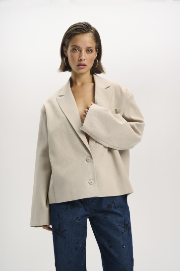 Refined Department OVERSIZED CROPPED BLAZER JACKIE R2511457812 603 SAND