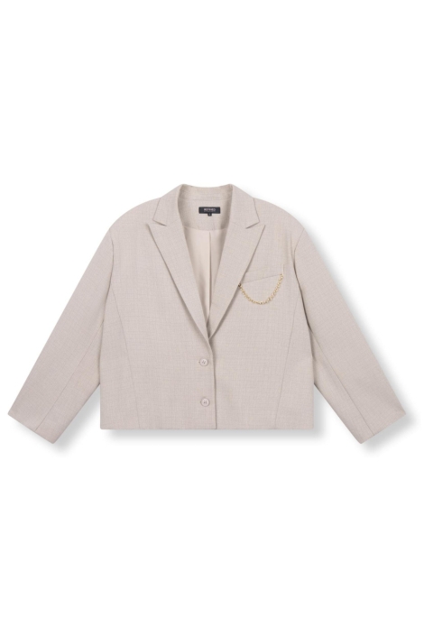 Refined Department beige dames blazer | Vooraanzicht