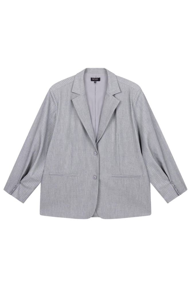 Refined Department grijze dames blazer | Vooraanzicht