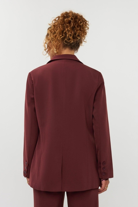 Ydence bruine dames blazer | Model achteraanzicht