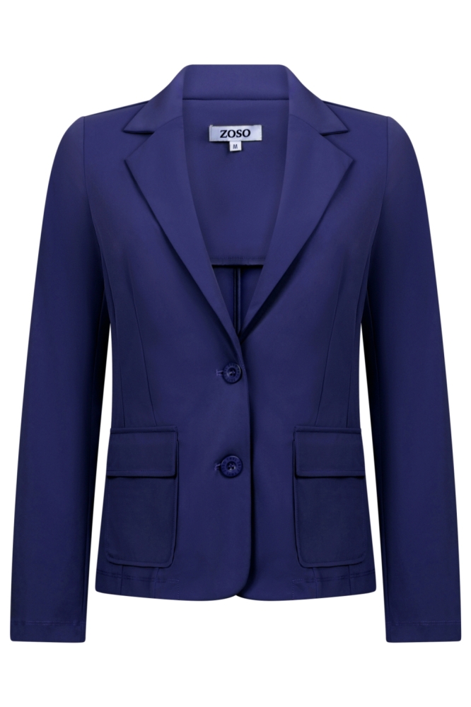 Zoso blauwe dames blazer | Vooraanzicht