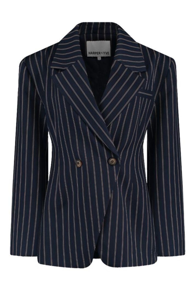 Harper & Yve blauwe dames blazer | Vooraanzicht