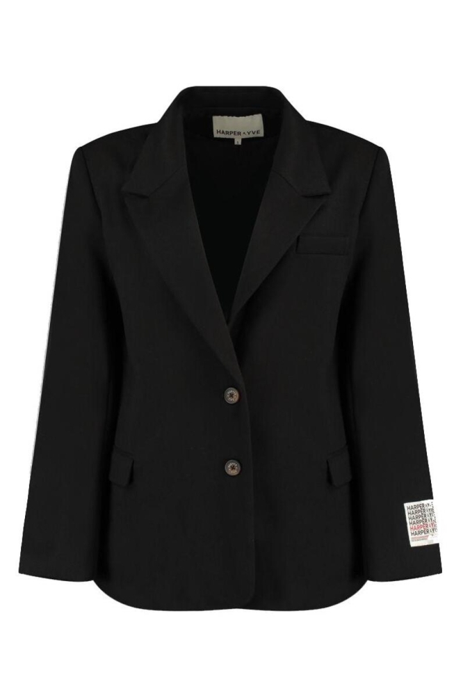 Harper & Yve zwarte dames blazer | Vooraanzicht