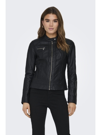 Only Jas onlBANDIT FAUX LEATHER BIKER OTW NOOS 15081400 Black