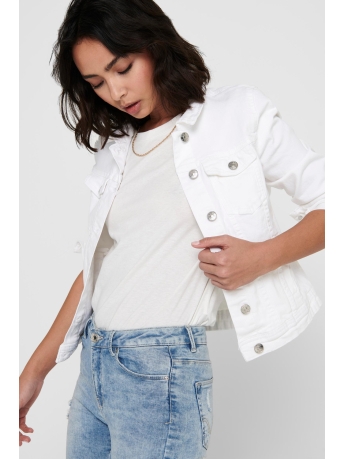 Only Jas ONLTIA DNM JACKET BB COL BEX168A NO 15177238 White