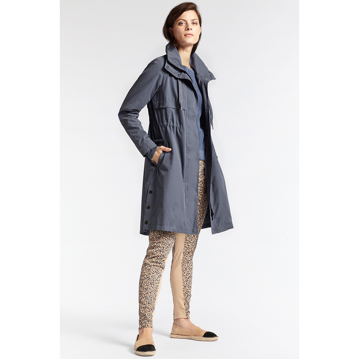halflange jas met hoge kraag 25101106 sandwich jas 41027 Sandwich Jassen Dames | Sans online.nl