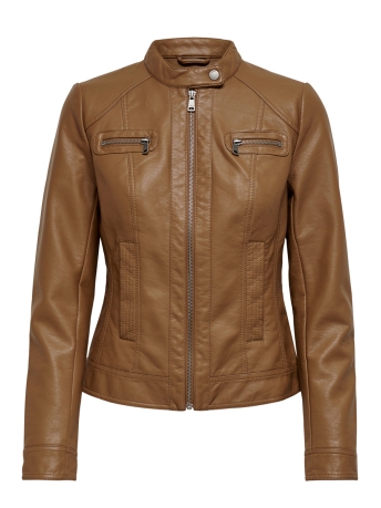 Only Jas onlBANDIT FAUX LEATHER BIKER OTW NOOS 15081400 Cognac