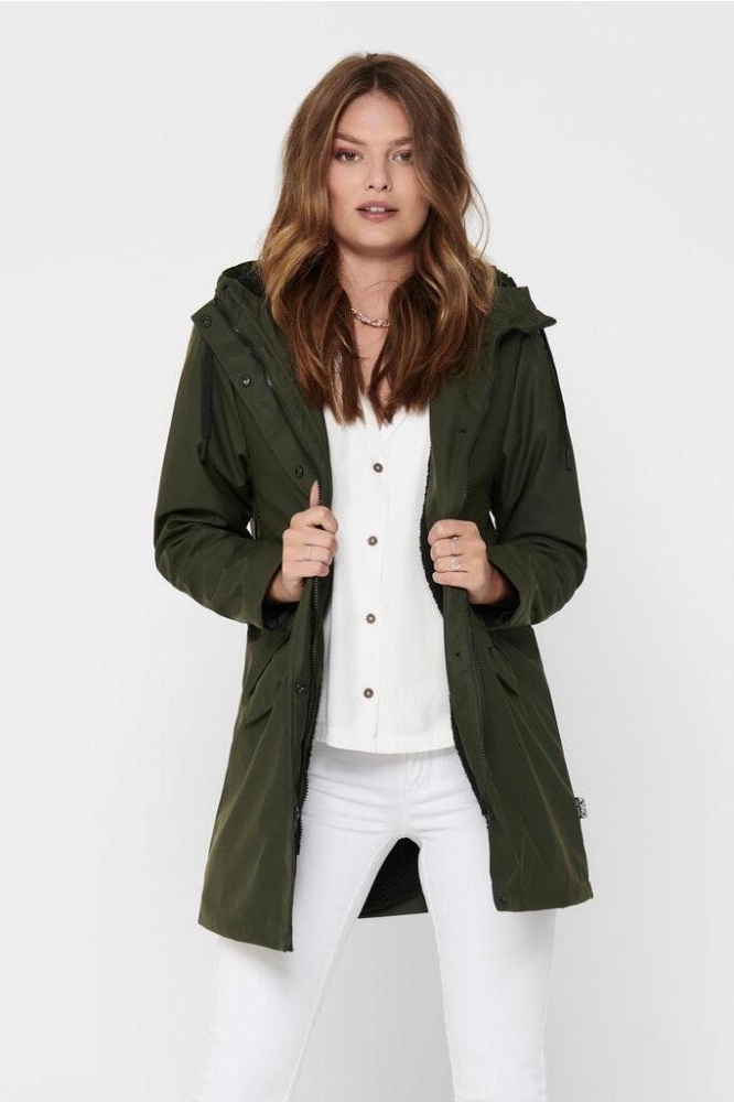ONLSALLY RAINCOAT CC OTW 15206116 Rosin/BLACK TEDD