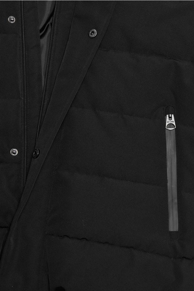 Only & Sons zwarte heren jas | Close up
